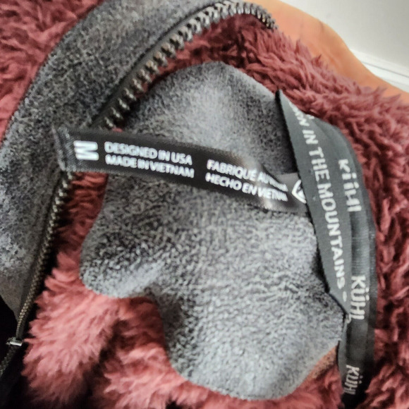 Kuhl Women's Flight Jacket Italian Fleece Hooded Pockets Thumb Loops Size M - Picture 15 of 16